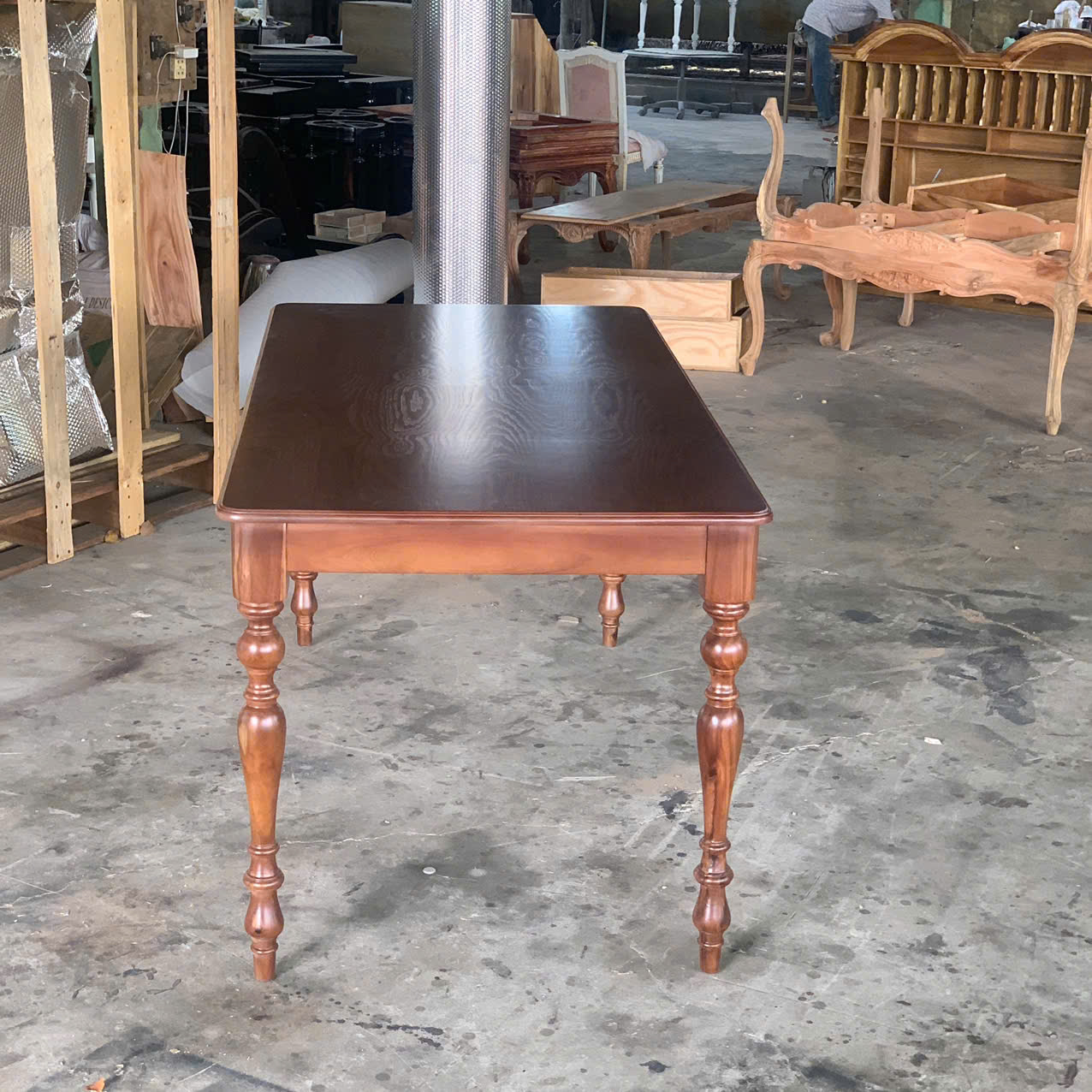 BỘ BÀN ĂN HIỆN ĐẠI- GHẾ 3 NAN GỖ SỒI